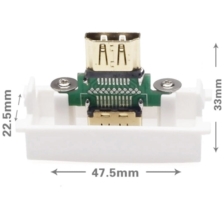 Wall Plate Insert - HDMI 19 Pin Female to HDMI 19 Pin Female Interface  (K86-801)