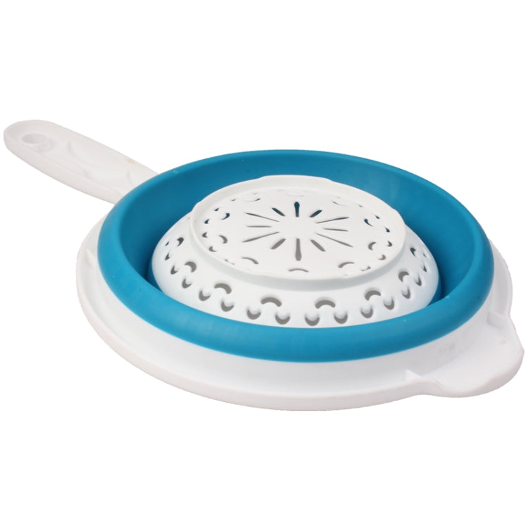 Non Stick Silicone Flexible Colander Food Drainer Strainer Pop out Handle (Random Color Delivery)