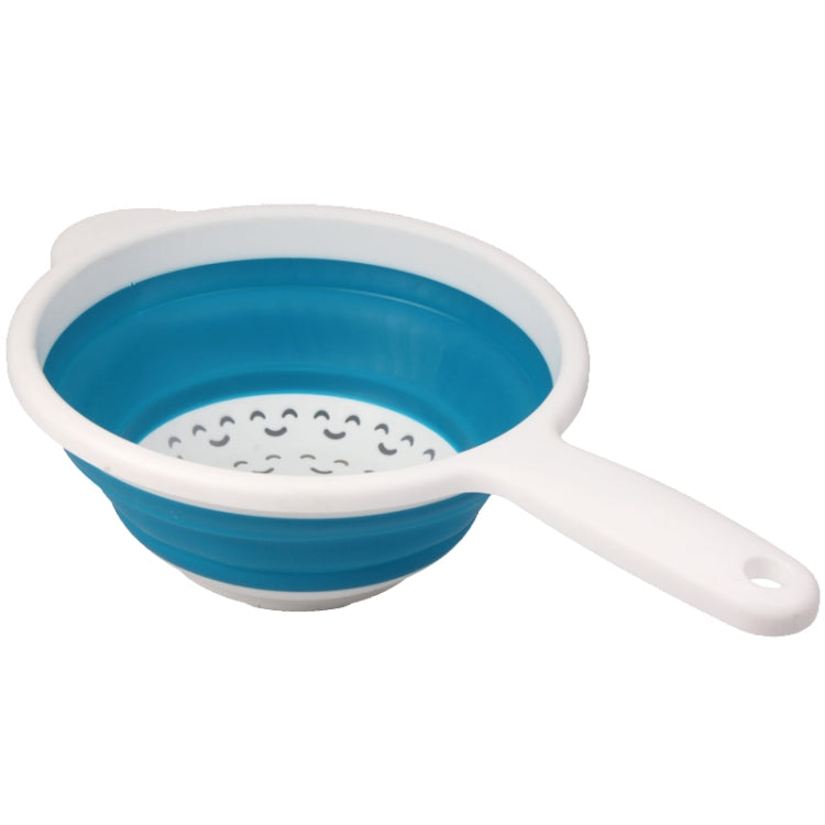 Non Stick Silicone Flexible Colander Food Drainer Strainer Pop out Handle (Random Color Delivery)