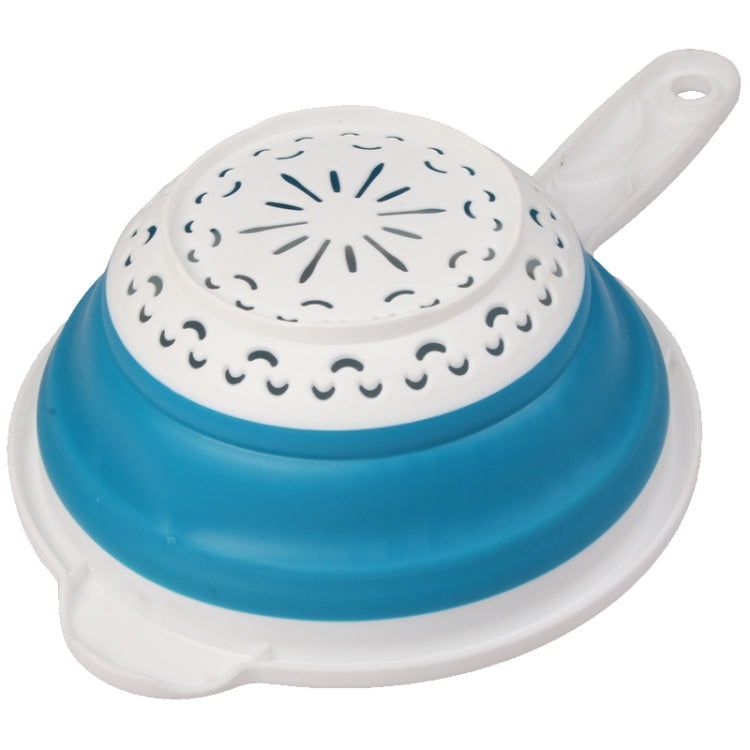 Non Stick Silicone Flexible Colander Food Drainer Strainer Pop out Handle (Random Color Delivery)