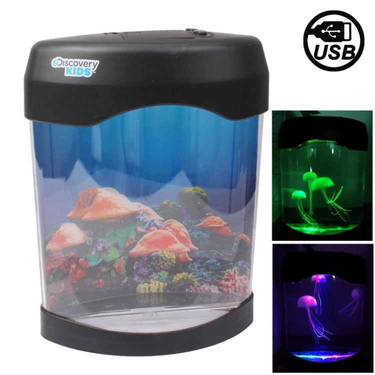 Multicolored PVC Decorative Fish Tank with 3 Acaleph(Black)