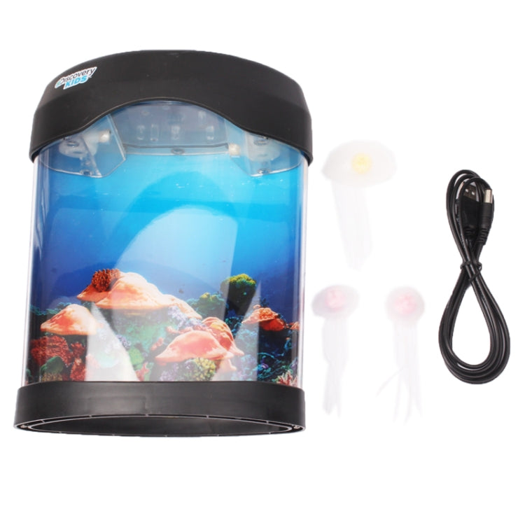 Multicolored PVC Decorative Fish Tank with 3 Acaleph(Black)