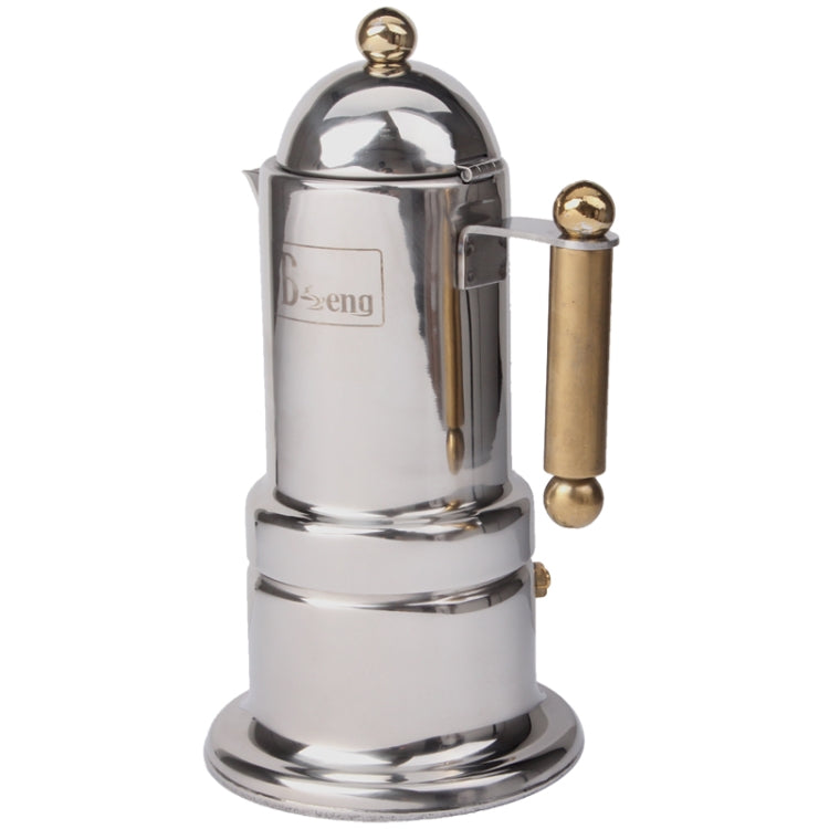 High Quality Stainless Steel Italian Coffee Maker(Silver)