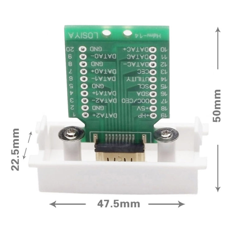 Welding Wall Plate Insert - HDMI1.4 19 Pin Female