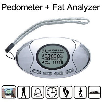 2 in 1 Digital Pedometer with Fat Analyzer