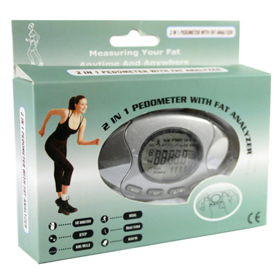 2 in 1 Digital Pedometer with Fat Analyzer