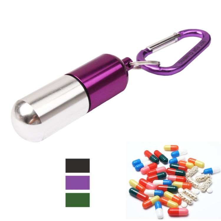 Outdoor Portable Pill Bottle with Carabiner Hook (Random Color Delivery)