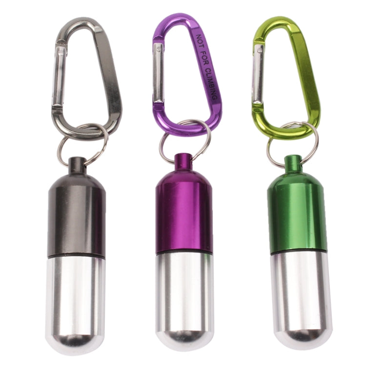 Outdoor Portable Pill Bottle with Carabiner Hook (Random Color Delivery)