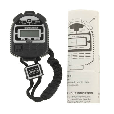 Digital Sports Stopwatch with Split Timing