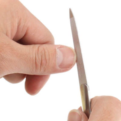 Stainless Steel Handle Nail File, Length: 11.6cm