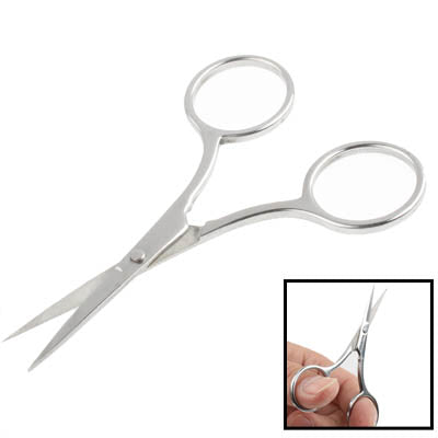 Stainless Steel Eyebrow Shaping Scissors(Silver)