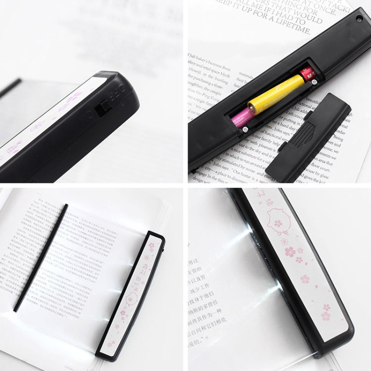 Book Wedge Reading Night Light, 3 LED Bright Panel Travel Lamp