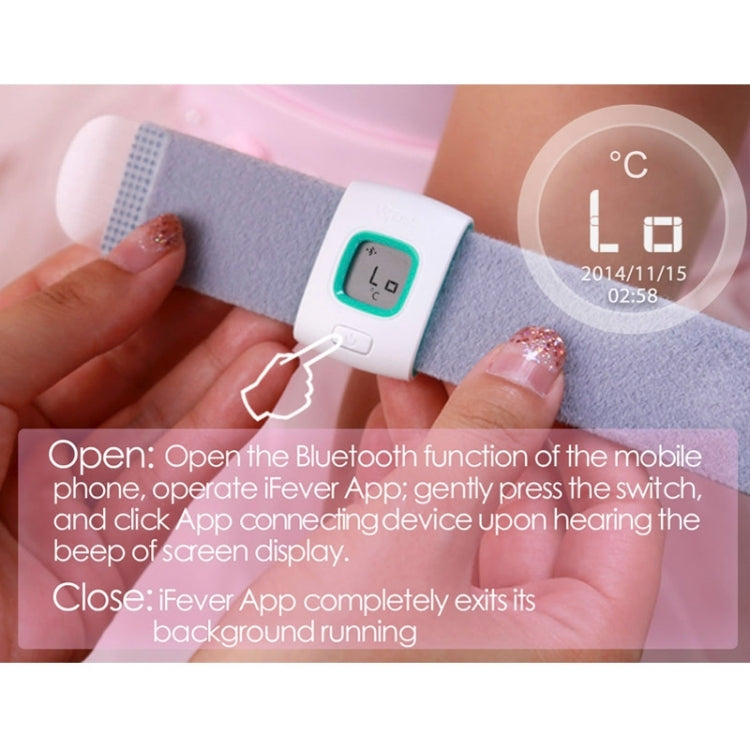 Wearable Health Monitor Wristband Bluetooth Smart Thermometer for Babies Children(Yellow)