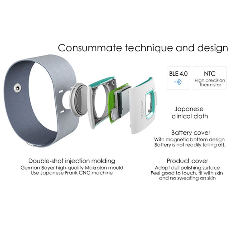 Wearable Health Monitor Wristband Bluetooth Smart Thermometer for Babies Children(Yellow)