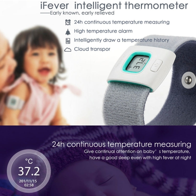 Wearable Health Monitor Wristband Bluetooth Smart Thermometer for Babies Children(Yellow)