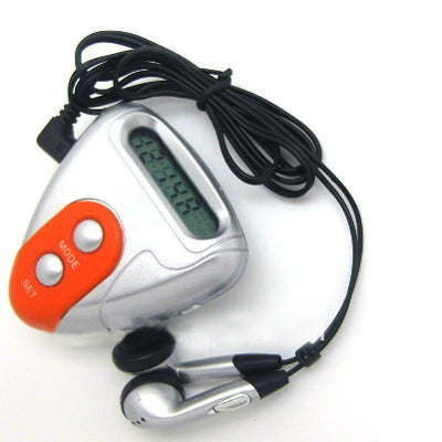 Mini Pedometer in Triangle Fashion Design / Multifunctional radio Pedometer (CX-901), Orange