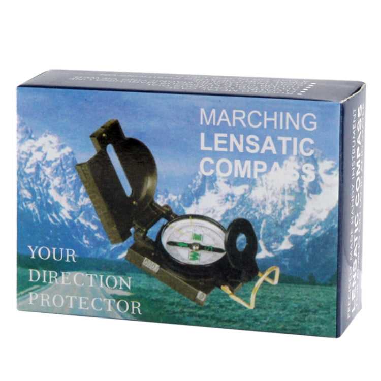 Military Camping Navigation Lensatic Compass(Army Green)