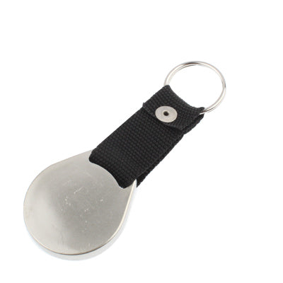 Keychain Style Round Liquid Navigation Compass with Metal Casing(Black)