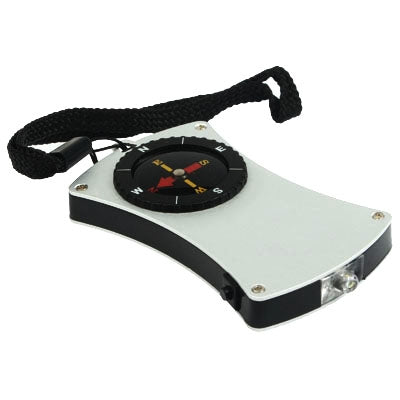 T7546 LED Hand-held Plastic Precise With a Small Flashlight Compass Navigation for Travel Camping