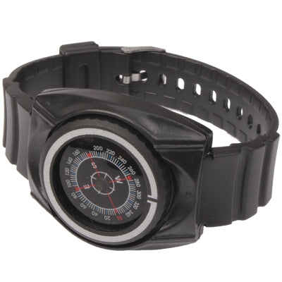 Practical Wrist Watch Style Compass with Strap(Black)