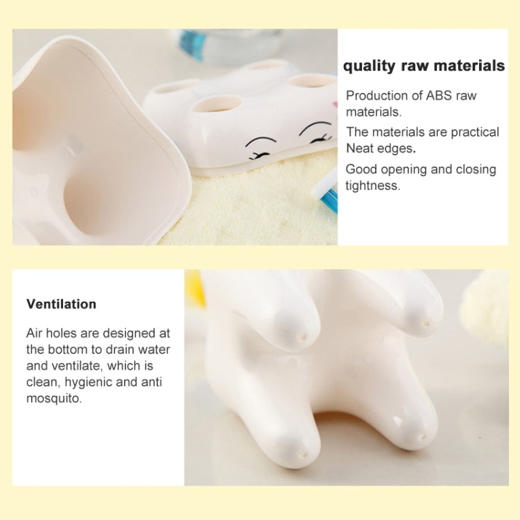 2 PCS Creative Fashion Tooth Style Toothbrush Holder(White)