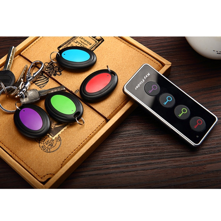 Lenuo Smart Remote Wireless Key Finder with LED Flashlight, 1 RF Transmitter and 4 Receivers(Black)