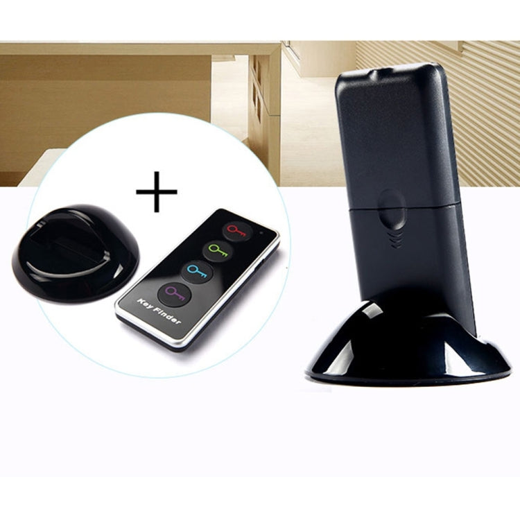 Lenuo Smart Remote Wireless Key Finder with LED Flashlight, 1 RF Transmitter and 4 Receivers(Black)