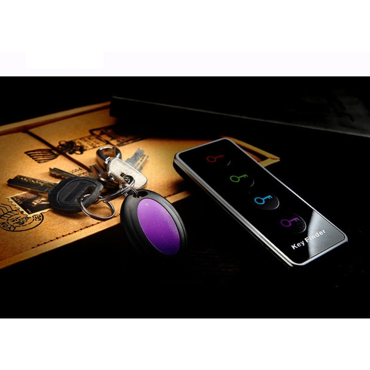Lenuo Smart Remote Wireless Key Finder with LED Flashlight, 1 RF Transmitter and 4 Receivers(Black)