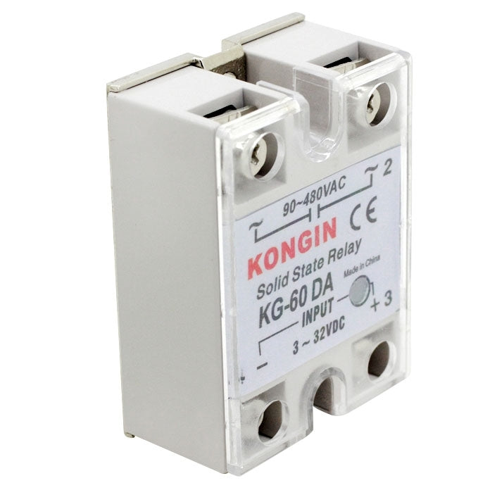 KONGIN KG-60DA AC 90-480V Solid State Relay for PID Temperature Controller, Input: DC 3-32V
