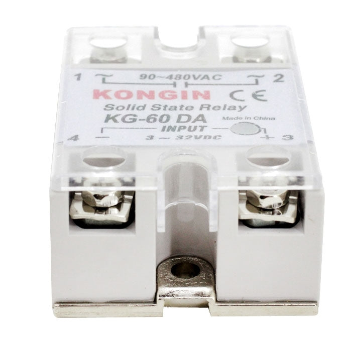 KONGIN KG-60DA AC 90-480V Solid State Relay for PID Temperature Controller, Input: DC 3-32V