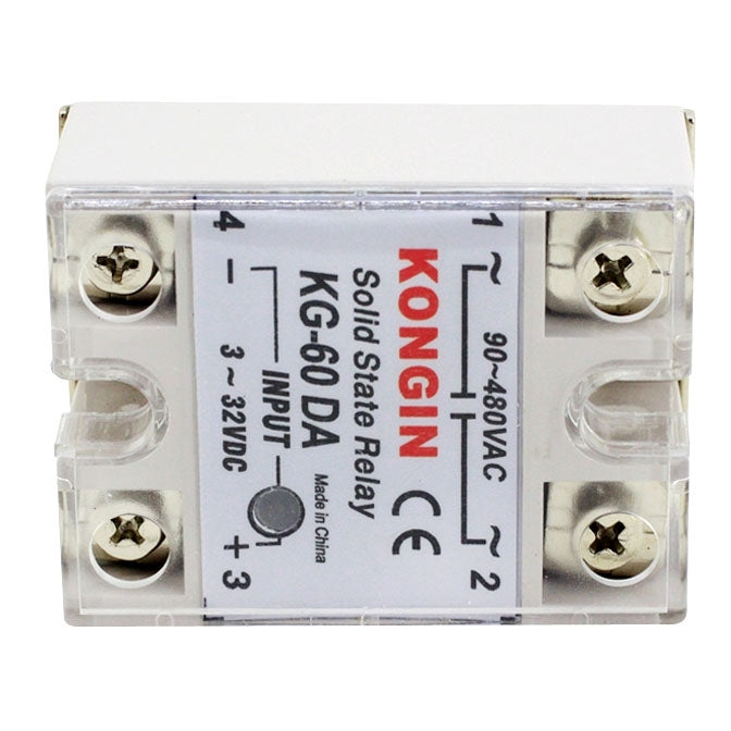 KONGIN KG-60DA AC 90-480V Solid State Relay for PID Temperature Controller, Input: DC 3-32V