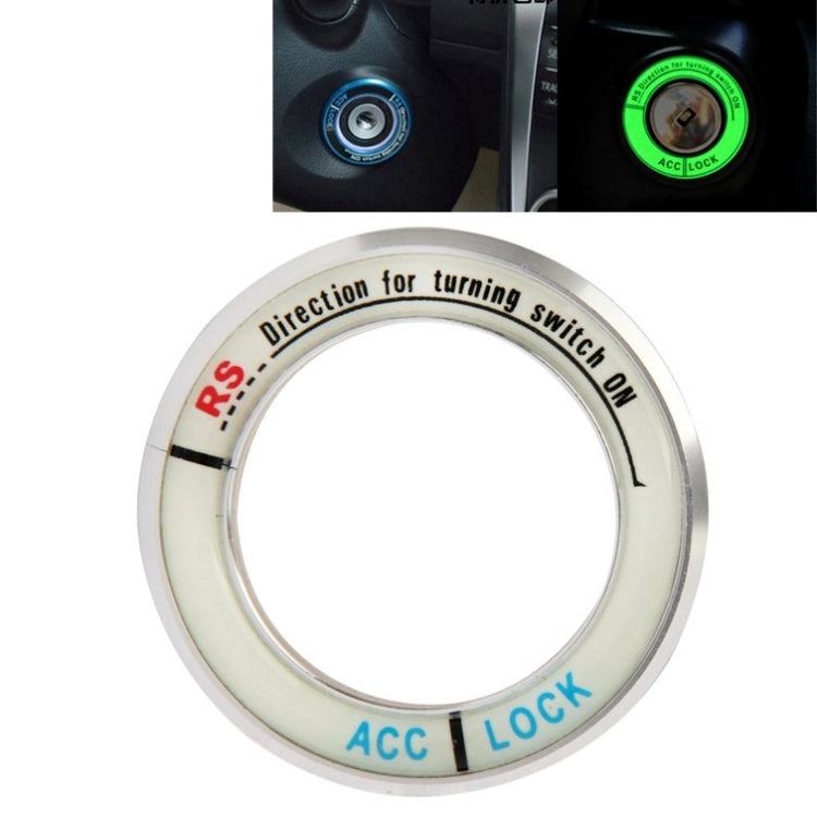 Fluorescent Aluminum Alloy Ignition Key Ring, Inside Diameter: 3.4cm