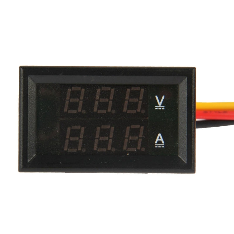 2 in 1 3 Wires DC LED Digital Display Voltage / Ampere Meter(Black)
