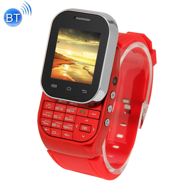 [HK Warehouse] KEN XIN DA W1 Smart Watch Phone, 1.44 inch QCIF Touch Screen & Slide-out Keyboard, Support Dual SIM, Bluetooth, FM Radio, MP4, Digital Camera, GSM(Red)
