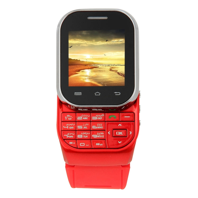 [HK Warehouse] KEN XIN DA W1 Smart Watch Phone, 1.44 inch QCIF Touch Screen & Slide-out Keyboard, Support Dual SIM, Bluetooth, FM Radio, MP4, Digital Camera, GSM(Red)
