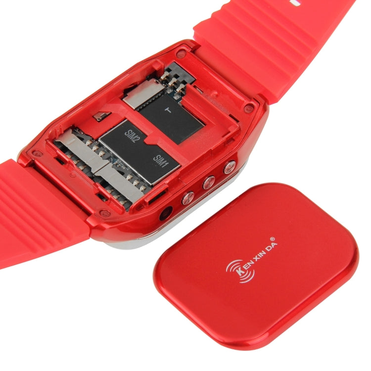 [HK Warehouse] KEN XIN DA W1 Smart Watch Phone, 1.44 inch QCIF Touch Screen & Slide-out Keyboard, Support Dual SIM, Bluetooth, FM Radio, MP4, Digital Camera, GSM(Red)