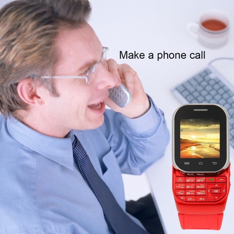 [HK Warehouse] KEN XIN DA W1 Smart Watch Phone, 1.44 inch QCIF Touch Screen & Slide-out Keyboard, Support Dual SIM, Bluetooth, FM Radio, MP4, Digital Camera, GSM(Red)