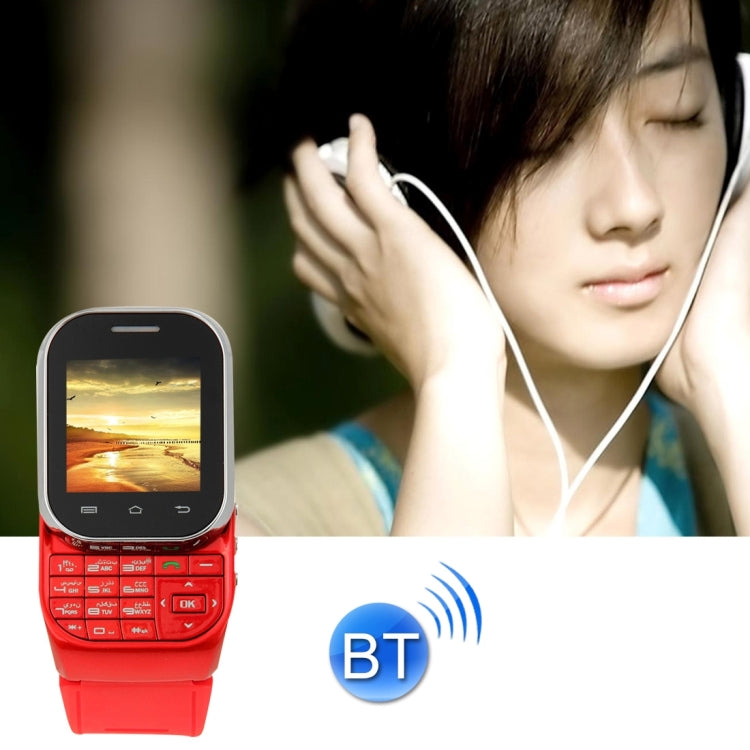 [HK Warehouse] KEN XIN DA W1 Smart Watch Phone, 1.44 inch QCIF Touch Screen & Slide-out Keyboard, Support Dual SIM, Bluetooth, FM Radio, MP4, Digital Camera, GSM(Red)