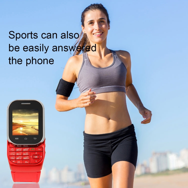 [HK Warehouse] KEN XIN DA W1 Smart Watch Phone, 1.44 inch QCIF Touch Screen & Slide-out Keyboard, Support Dual SIM, Bluetooth, FM Radio, MP4, Digital Camera, GSM(Red)
