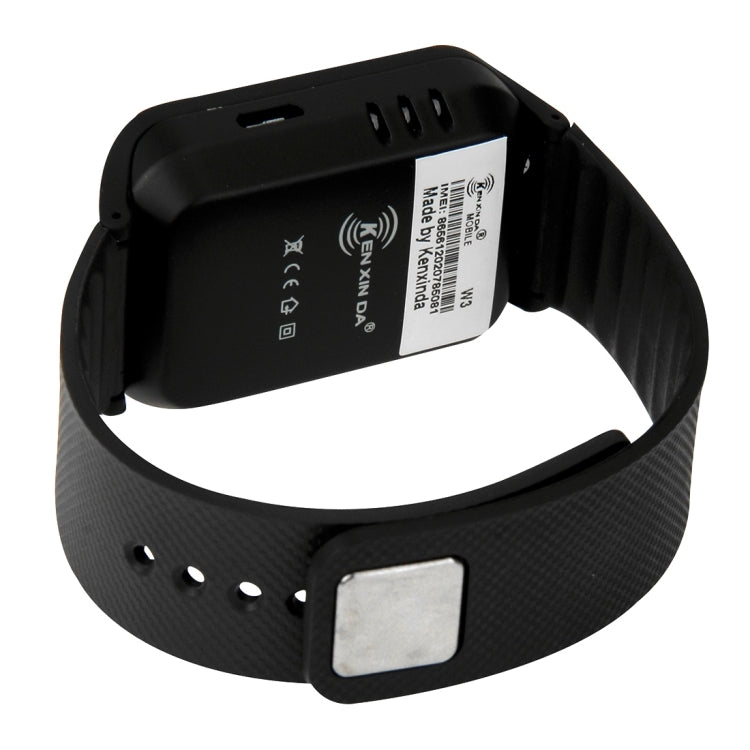 KEN XIN DA W3 Smart Watch Phone, 1.44 inch QCIF Touch Screen, Support Bluetooth, FM Radio, MP4, Digital Camera, GSM(Black)