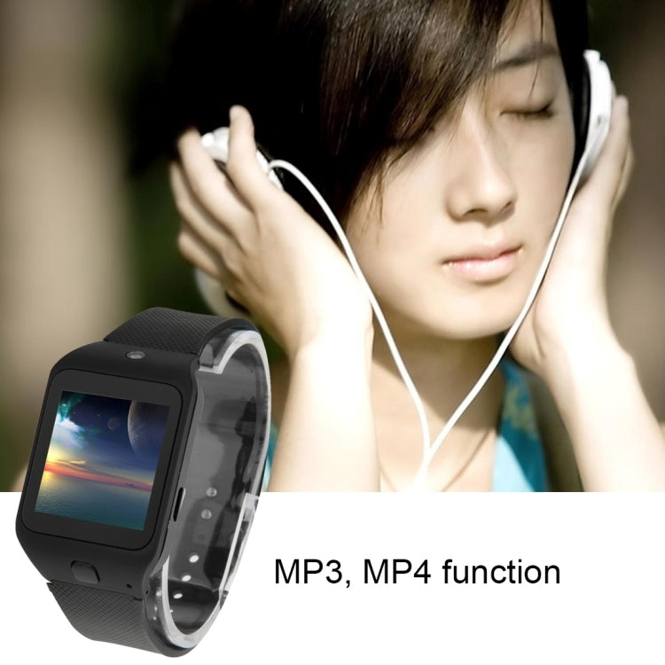 KEN XIN DA W3 Smart Watch Phone, 1.44 inch QCIF Touch Screen, Support Bluetooth, FM Radio, MP4, Digital Camera, GSM(Black)