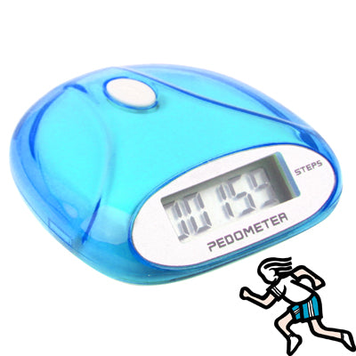 Multi-function Mini Pedometer with LCD Display & Belt Clip (Blue)