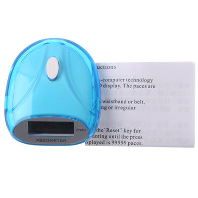 Multi-function Mini Pedometer with LCD Display & Belt Clip (Blue)