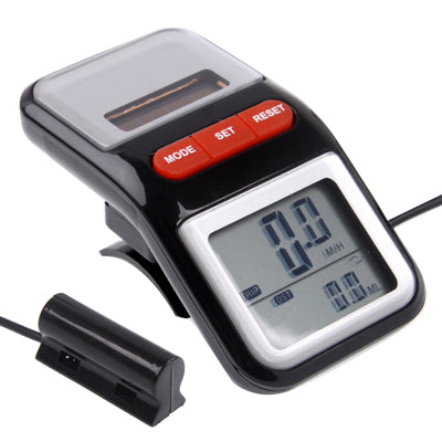 Solar Power Bicycle Pedometer with LCD Display, Support Speedometer Function