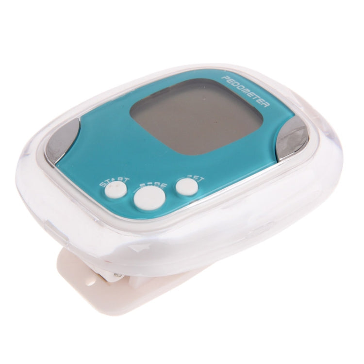 Mini Pedometer with Body Fat Analyzer & LCD Display & Belt Clip (Blue)