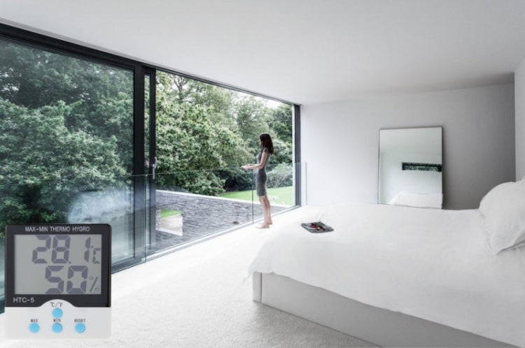 HTC-5 Digital Indoor Centigrade and Fahrenheit Thermometer & Hygrometer