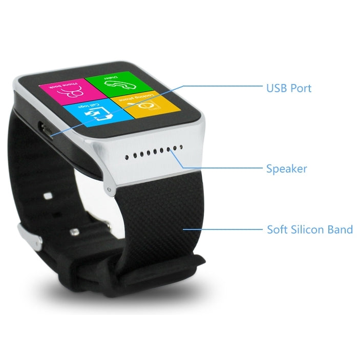 S29 GSM Smart Watch, Phone Call for Android & iOS Phone, Health Assistant / Pedometer / Sleep Monitoring / Bluetooth / Camera