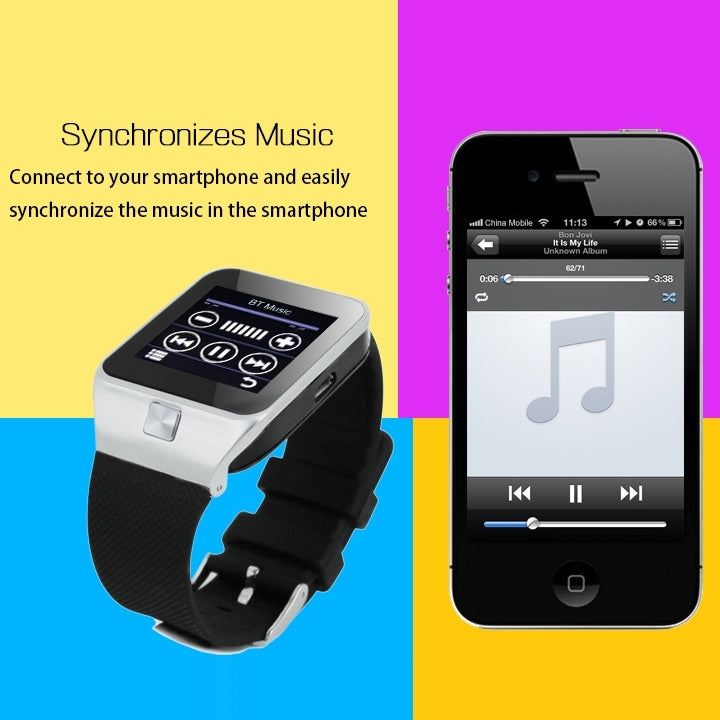 S29 GSM Smart Watch, Phone Call for Android & iOS Phone, Health Assistant / Pedometer / Sleep Monitoring / Bluetooth / Camera