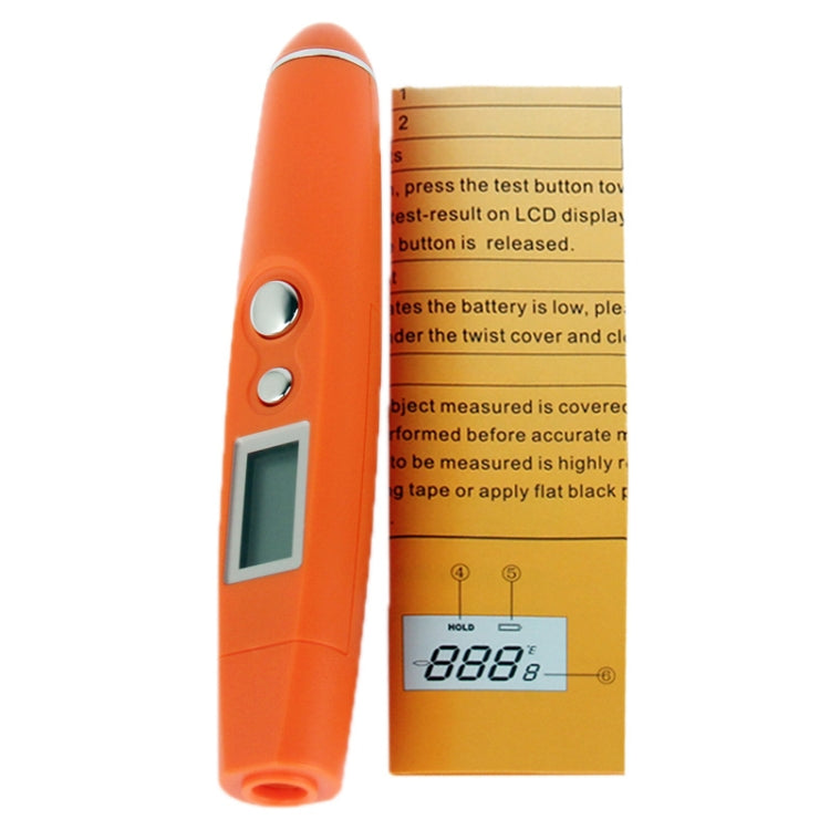 LCD Portable Non-Contact Infrared Thermometer(Orange)