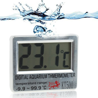 KT500 Digital Waterproof LCD Display Aquarium Thermometer, Random Color Delivery(Silver)